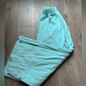 Urban Outfitters teal blue zip sweatpants